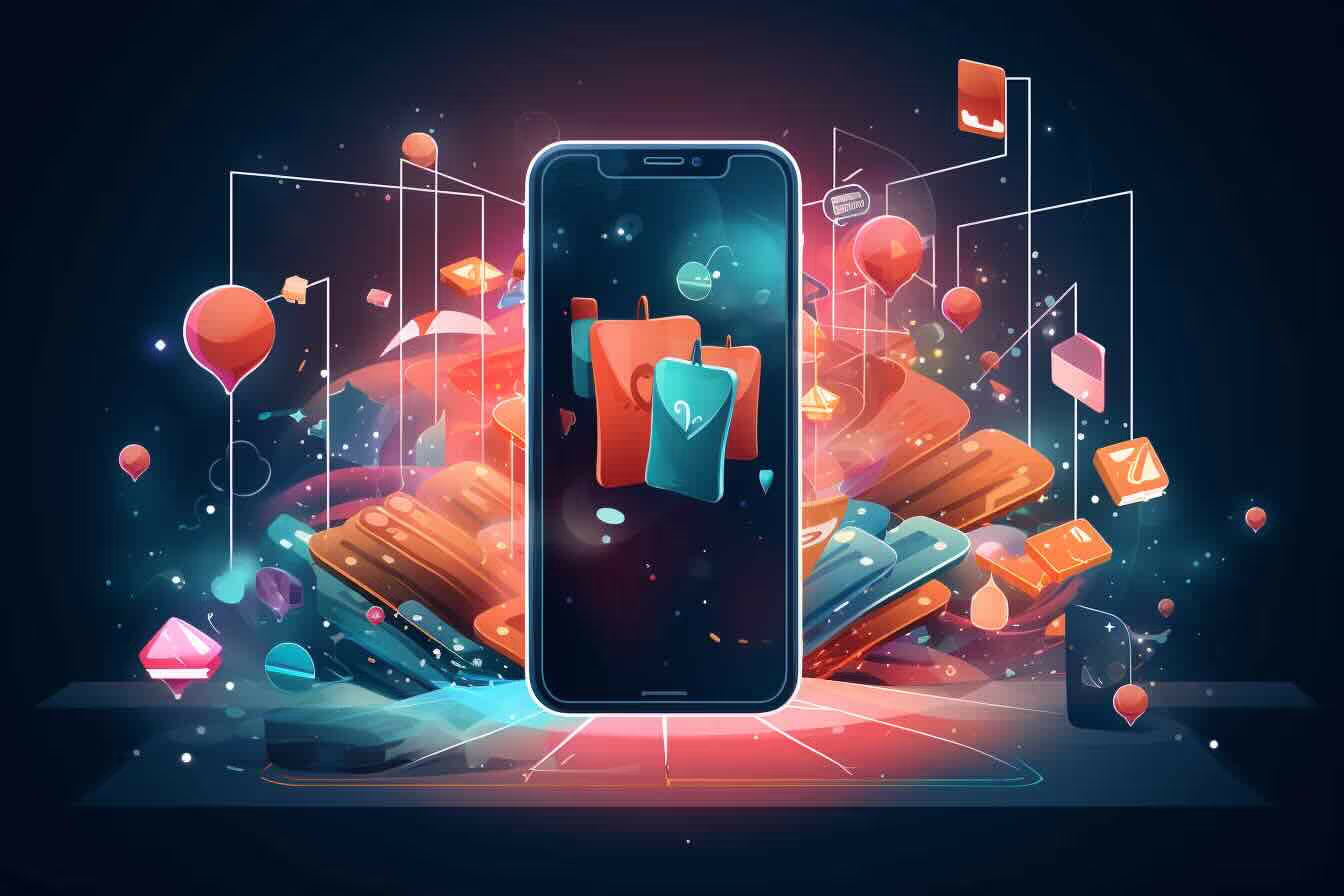 Mobile phone with colors